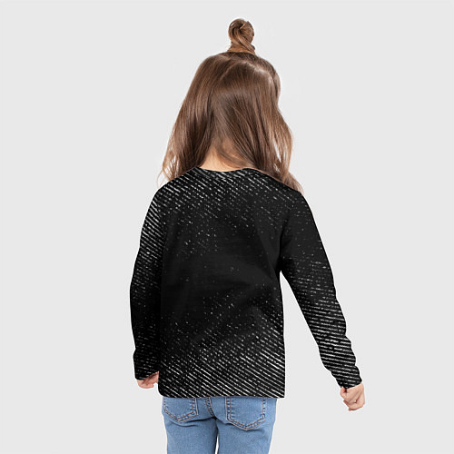 Детский лонгслив Bleach с потертостями на темном фоне / 3D-принт – фото 6