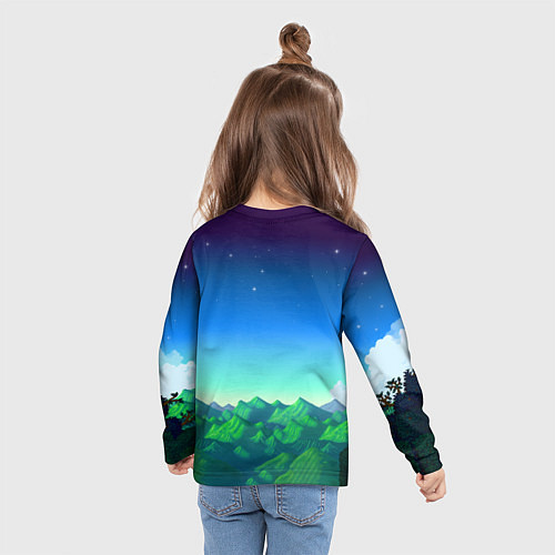 Детский лонгслив Горы Stardew Valley / 3D-принт – фото 6