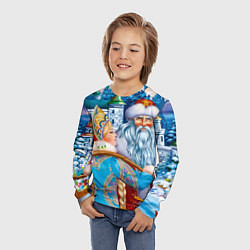 Лонгслив детский Дед Мороз со Снегуркой, цвет: 3D-принт — фото 2