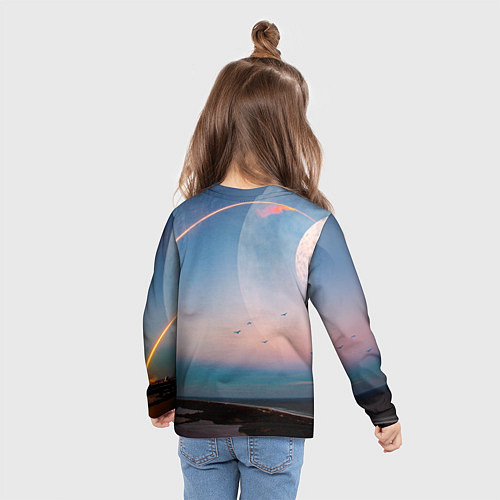 Детский лонгслив Космос и планeты / 3D-принт – фото 6