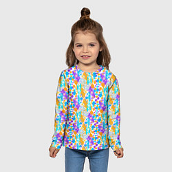 Лонгслив детский Акварельные брызги, цвет: 3D-принт — фото 2