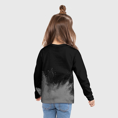 Детский лонгслив Дарья - в красной рамке на темном / 3D-принт – фото 6