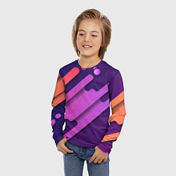Лонгслив детский Объемная абстракция, цвет: 3D-принт — фото 2