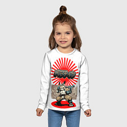 Лонгслив детский Кролик уличный боец, цвет: 3D-принт — фото 2