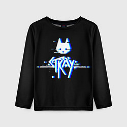 Лонгслив детский Stray blue glitch, цвет: 3D-принт