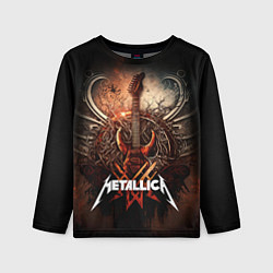 Детский лонгслив Metallica гитара и логотип