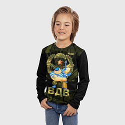 Лонгслив детский Российский десантник с автоматом, цвет: 3D-принт — фото 2