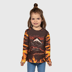 Лонгслив детский Nissan Skyline in fire, цвет: 3D-принт — фото 2