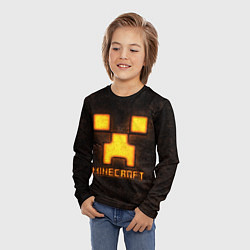 Лонгслив детский Minecraft lava, цвет: 3D-принт — фото 2