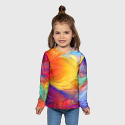 Лонгслив детский Бесконечные краски, цвет: 3D-принт — фото 2