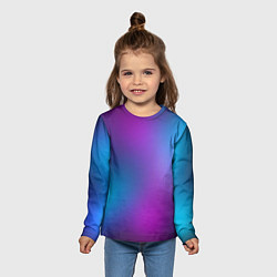 Лонгслив детский НЕОНОВЫЙ ГРАДИЕНТ, цвет: 3D-принт — фото 2