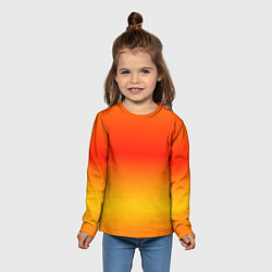 Лонгслив детский Переливы оранжевого, цвет: 3D-принт — фото 2