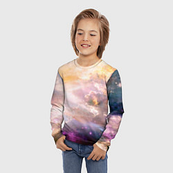 Лонгслив детский Аморфное абстрактное космическое красочное небо, цвет: 3D-принт — фото 2