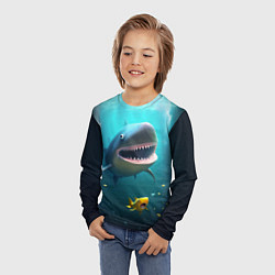 Лонгслив детский Я акула туруру, цвет: 3D-принт — фото 2