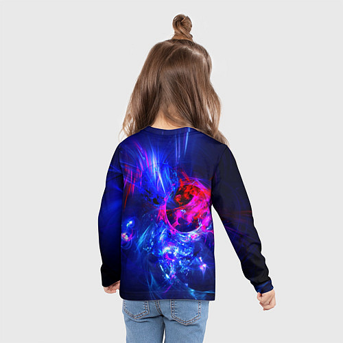 Детский лонгслив Столкновение воды и огня / 3D-принт – фото 6