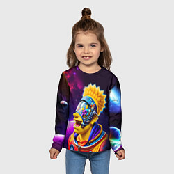 Лонгслив детский Bart Simpson in space - neural network, цвет: 3D-принт — фото 2