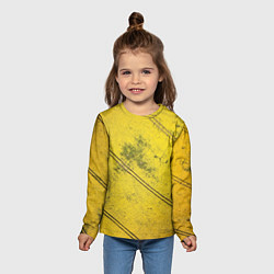 Лонгслив детский Абстрактная ярко-золотая текстура, цвет: 3D-принт — фото 2