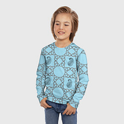 Лонгслив детский Восточный огурец, цвет: 3D-принт — фото 2