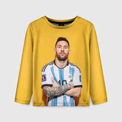 Лонгслив детский Lionel Messi 10, цвет: 3D-принт