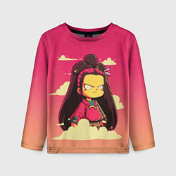 Лонгслив детский Kamado Nezuko simpson, цвет: 3D-принт