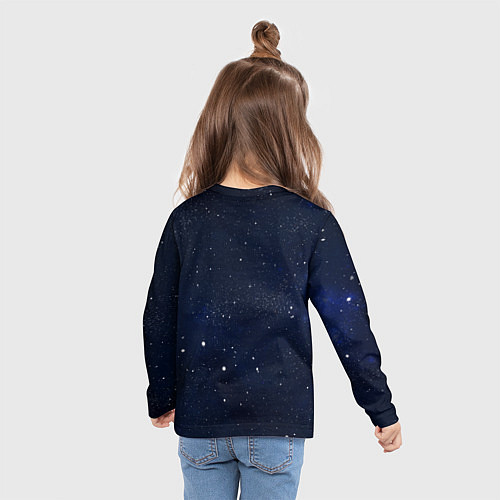 Детский лонгслив Космический звёздный лев / 3D-принт – фото 6