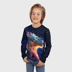 Лонгслив детский Космический звёздный лев, цвет: 3D-принт — фото 2