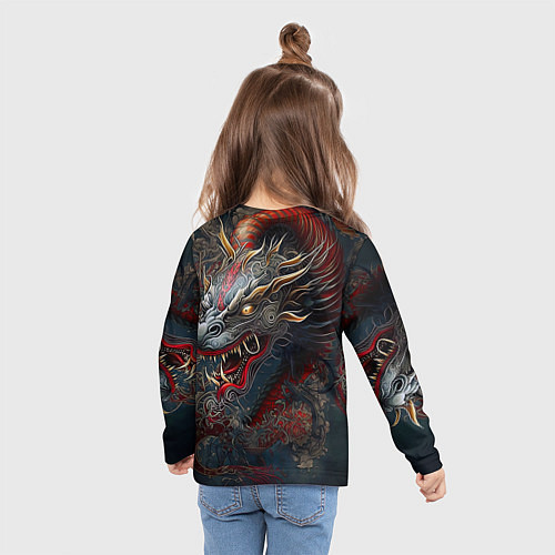 Детский лонгслив Дракон Irezumi / 3D-принт – фото 6