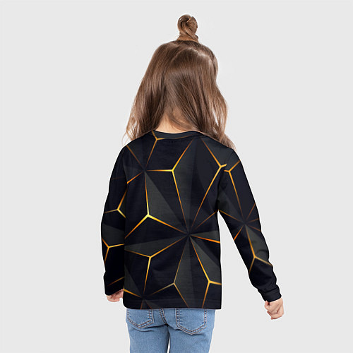 Детский лонгслив Hexagon Line Smart / 3D-принт – фото 6