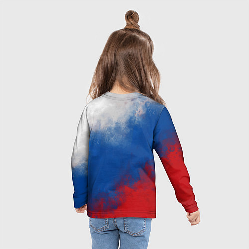 Детский лонгслив Триколор градиент / 3D-принт – фото 6