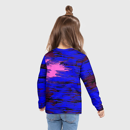 Детский лонгслив Soft stones blye / 3D-принт – фото 6