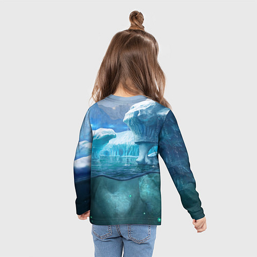 Детский лонгслив Subnautica - КРАБ на леднике / 3D-принт – фото 6