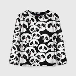 Лонгслив детский Весёлые панды, цвет: 3D-принт