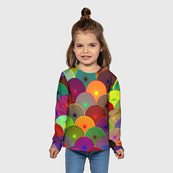 Лонгслив детский Multicolored circles, цвет: 3D-принт — фото 2