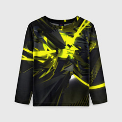 Детский лонгслив Yellow gold abstraction