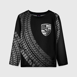 Детский лонгслив Porsche tire tracks