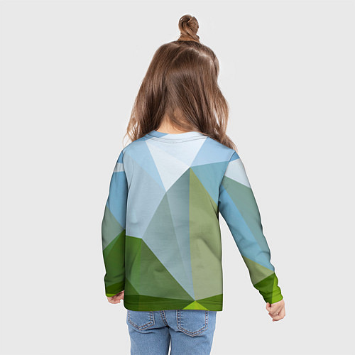 Детский лонгслив Геометрические соединения фигур / 3D-принт – фото 6