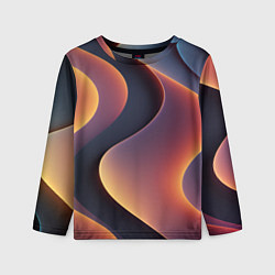 Лонгслив детский Светящиеся волны, цвет: 3D-принт