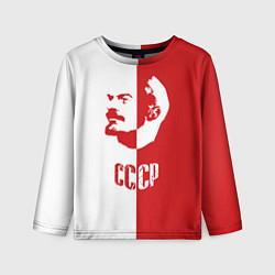 Детский лонгслив Красно белый Ленин