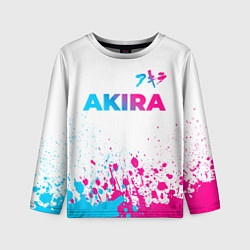 Лонгслив детский Akira neon gradient style: символ сверху, цвет: 3D-принт