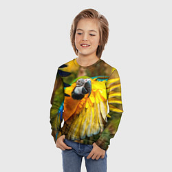 Лонгслив детский Взлёт попугая, цвет: 3D-принт — фото 2