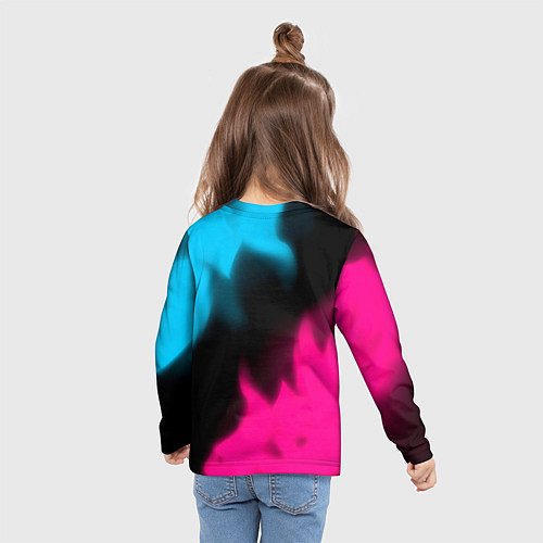Детский лонгслив Roblox - neon gradient / 3D-принт – фото 6