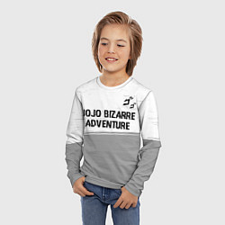 Лонгслив детский JoJo Bizarre Adventure glitch на светлом фоне: сим, цвет: 3D-принт — фото 2