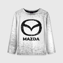Лонгслив детский Mazda с потертостями на светлом фоне, цвет: 3D-принт