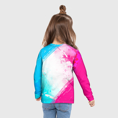 Детский лонгслив Evangelion neon gradient style / 3D-принт – фото 6