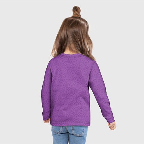 Детский лонгслив Сиреневого цвета с узорами / 3D-принт – фото 6