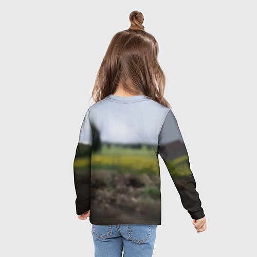 Детский лонгслив Farming Simulator - Игрушечный зеленый / 3D-принт – фото 6