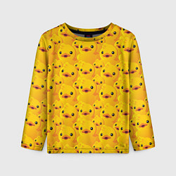 Лонгслив детский Желтая резиновая уточка для ванны, цвет: 3D-принт