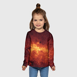 Лонгслив детский Огненная галактика, цвет: 3D-принт — фото 2