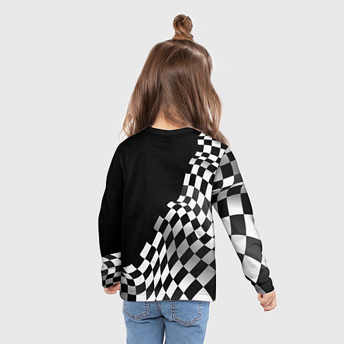 Детский лонгслив Mini racing flag / 3D-принт – фото 6