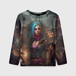 Детский лонгслив Jinx art Arcane League of Legends fantasy